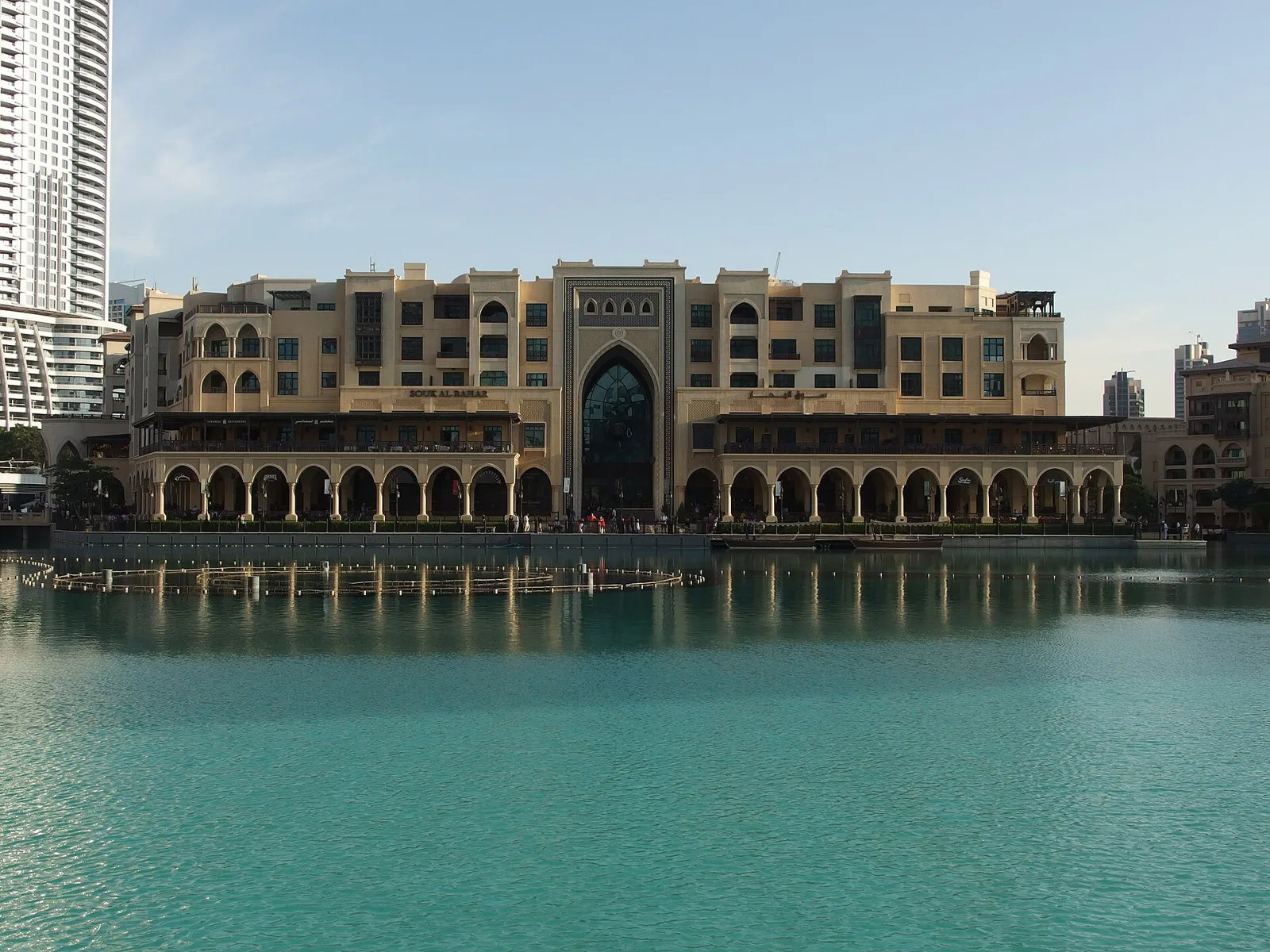 Souk Al Bahar beside the Burj Lake in Downtown Dubai